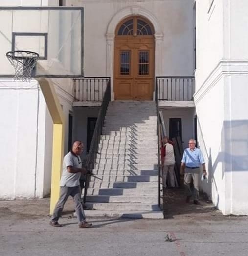 Εργασίες συντήρησης και επισκευής στο ιστορικό 1ο Γυμνάσιο Καβάλας