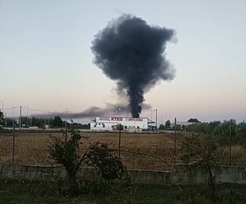 Φωτιά σε αποθήκη στη Γραβούνα