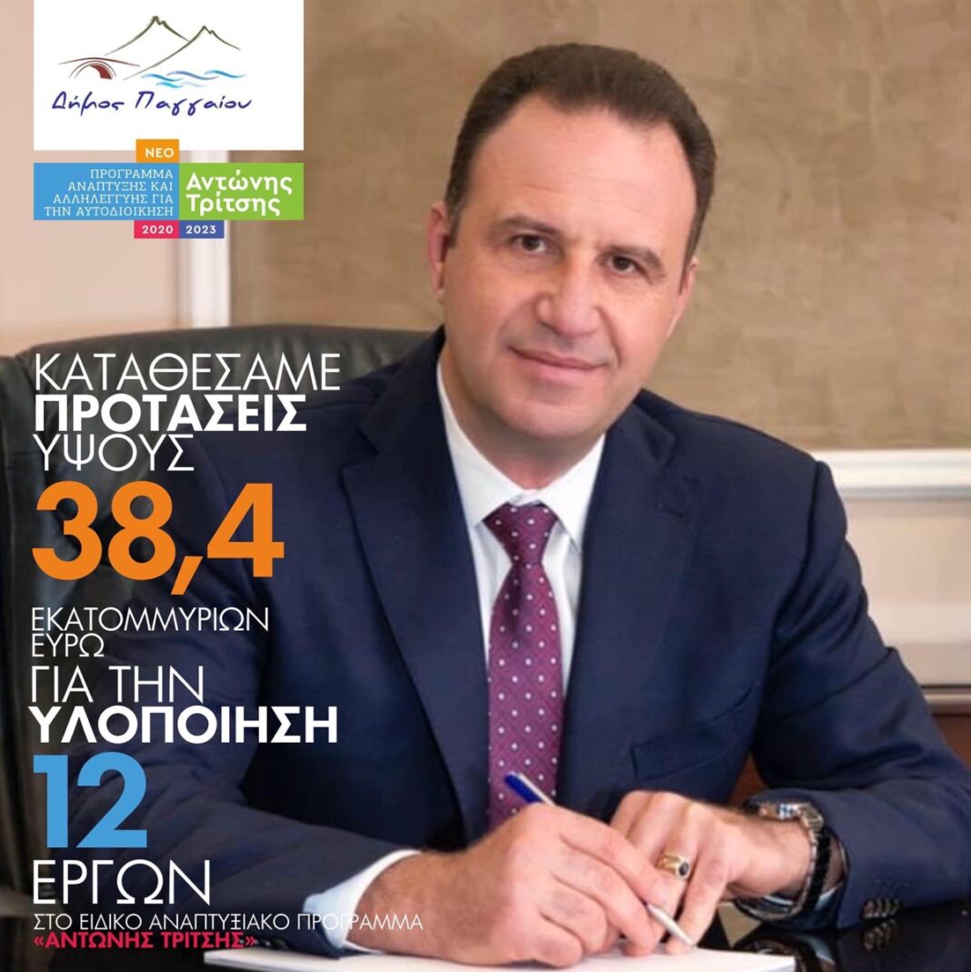 Ο Δήμος Παγγαίου κατέθεσε 12 ολοκληρωμένες μελέτες για έργα στο Πρόγραμμα «Αντώνης Τρίτσης»