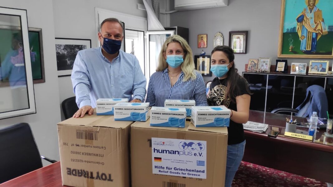 Δωρεά 3.000 χειρουργικών μασκών από τη Human Plus e.V στο Δήμο Θάσου