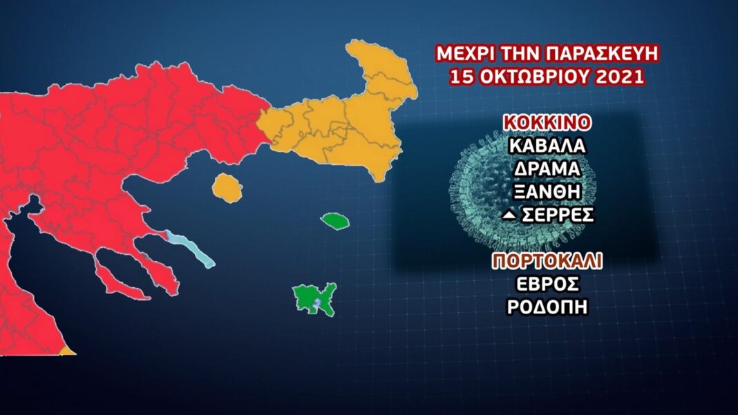 Στο «κόκκινο» παραμένει η Π.Ε Καβάλας μέχρι την Παρασκευή 15 Οκτωβρίου