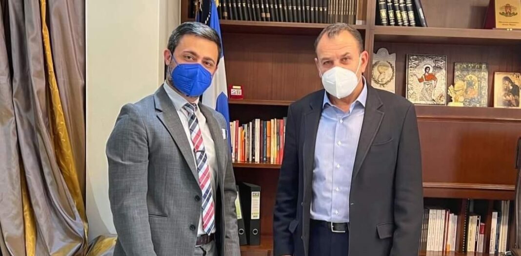 Επίσκεψη του ΥΕΘΑ Νίκου Παναγιωτόπουλου στον Αντιπεριφερειάρχη Καβάλας Αλέξη Πολίτη