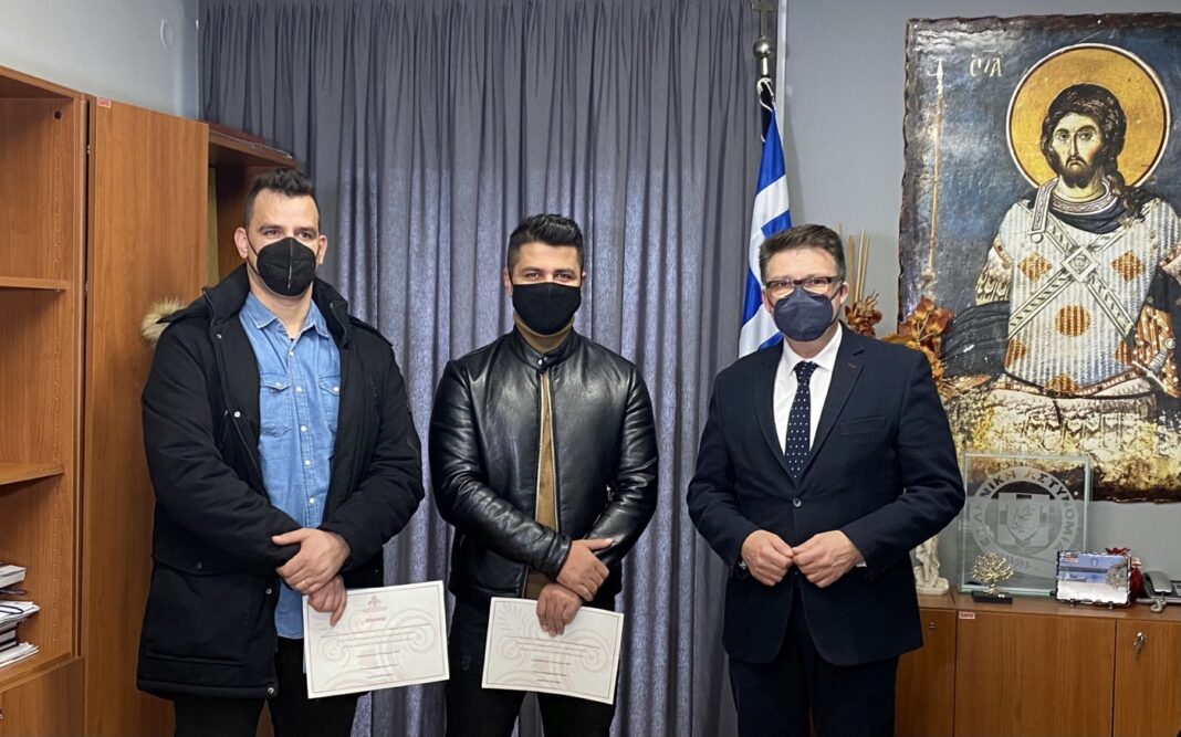 «Έπαινο» από τον Αντιπεριφερειάρχη Έβρου στον Αρχιφύλακα Ανδρέα Τσολάκη και στον Υπαρχιφύλακα Γεώργιο Δεληανδρέα