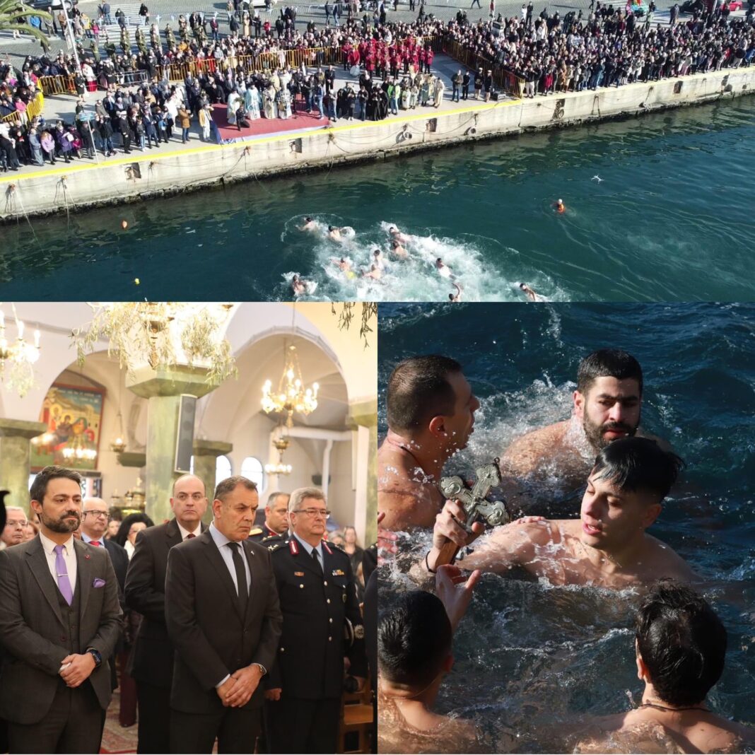 Σε κλίμα κατάνυξης τελέστηκε ο καθαγιασμός των υδάτων στο λιμάνι της Καβάλας “Απόστολος Παύλος”