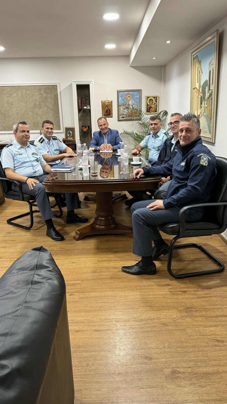 Συνάντηση Δημάρχου Παγγαίου με την Ηγεσία της Αστυνομίας για θέματα ασφάλειας