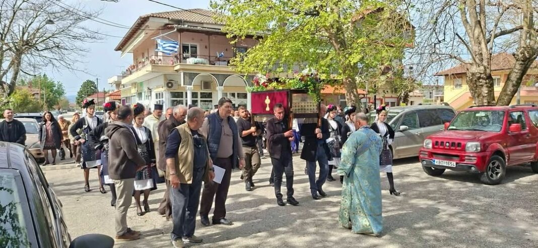 Περιφορά των λειψάνων των Αγίων Πέντε Μαρτύρων στο Πολύστυλο Καβάλας