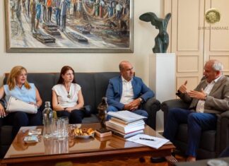 Επίσκεψη του Υφυπουργού Οικονομίας και Οικονομικών, Δημήτρη Μαρκόπουλου στο Δημαρχείο Καβάλας